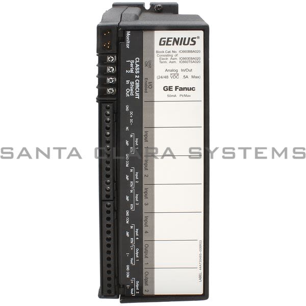 General Electric IC660BBA020 Analog I/O Block Genius Product Image