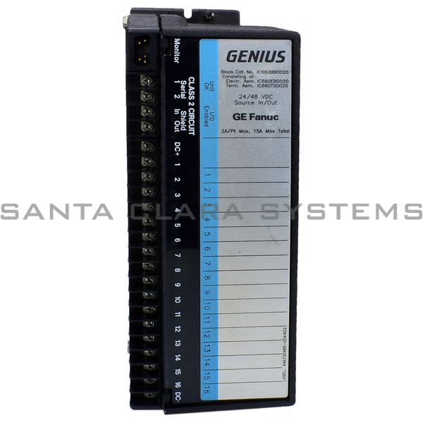 General Electric IC660 BBD 020  I/O Block Product Image