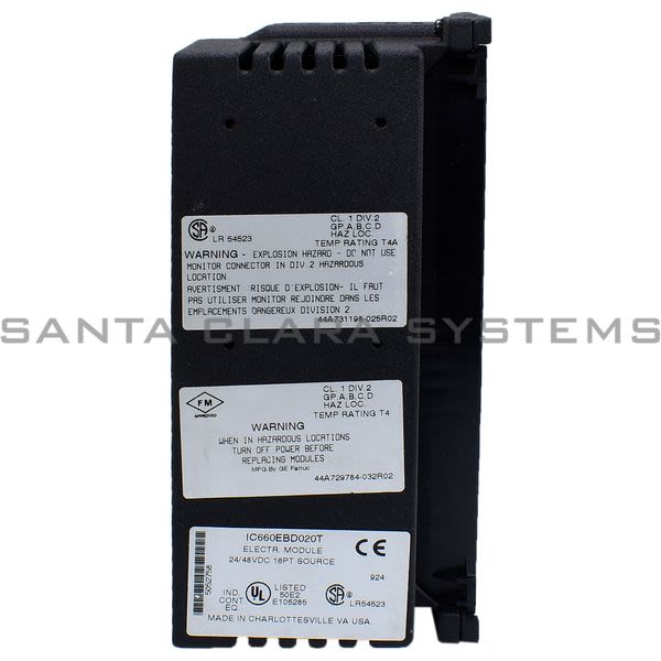 General Electric IC660 BBD 020  I/O Block Product Image