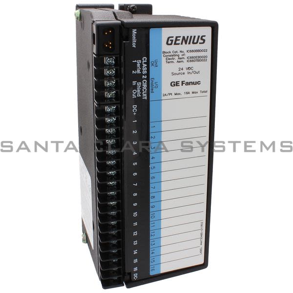 General Electric IC660BBD022 24VDC Source I/O Block Product Image