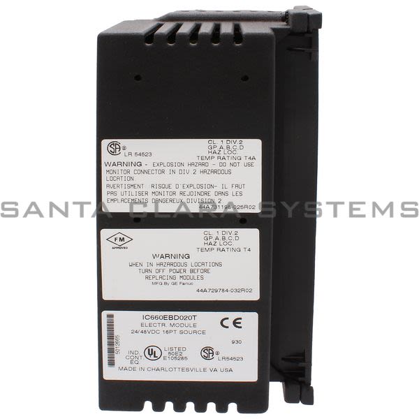 General Electric IC660BBD022 24VDC Source I/O Block Product Image
