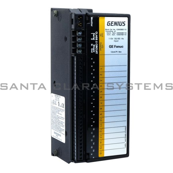General Electric IC660BBD110 16-CIRCUIT Block I/O Module | Genius Block Product Image