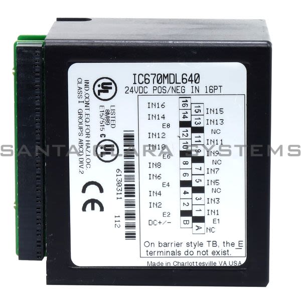 General Electric IC670 MDL 640  Input Module Product Image
