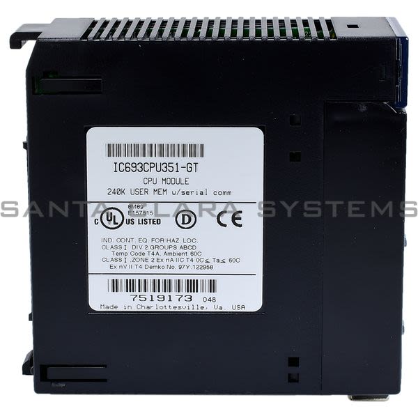 General Electric IC693CPU351 CPU 351 Module 4K I/O 8 Racks Product Image