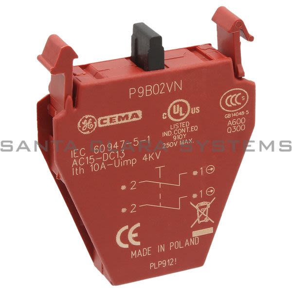 General Electric P9B02VN  Contact Block Product Image