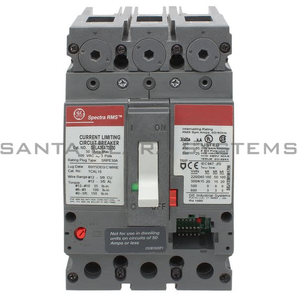 General Electric SELA36AT0030 Circuit Breaker Product Image