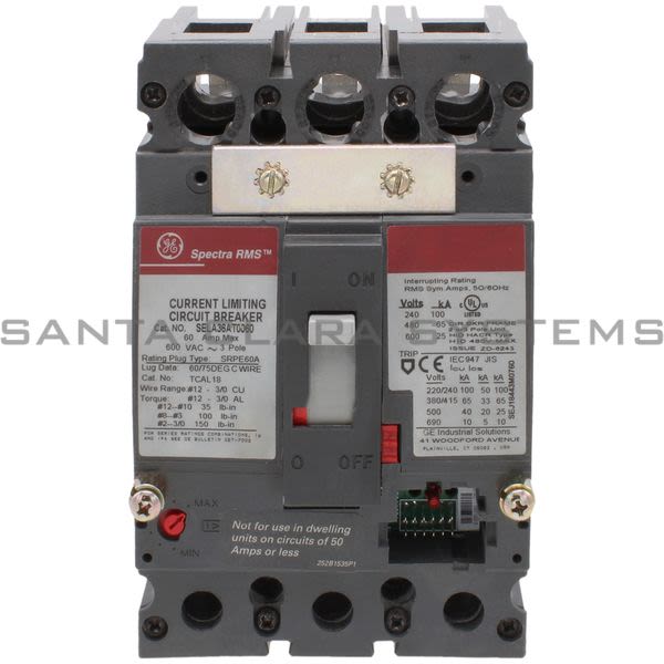 General Electric SELA36AT0060 Circuit Breaker Product Image