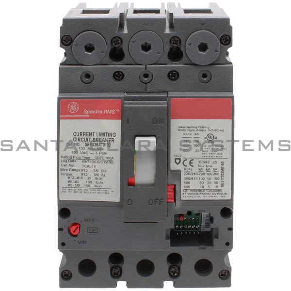 General Electric SEPA36AT0100 Circuit Breaker Product Image
