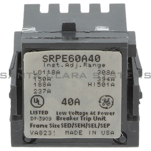 General Electric SRPE60A40  Rating Plug Product Image