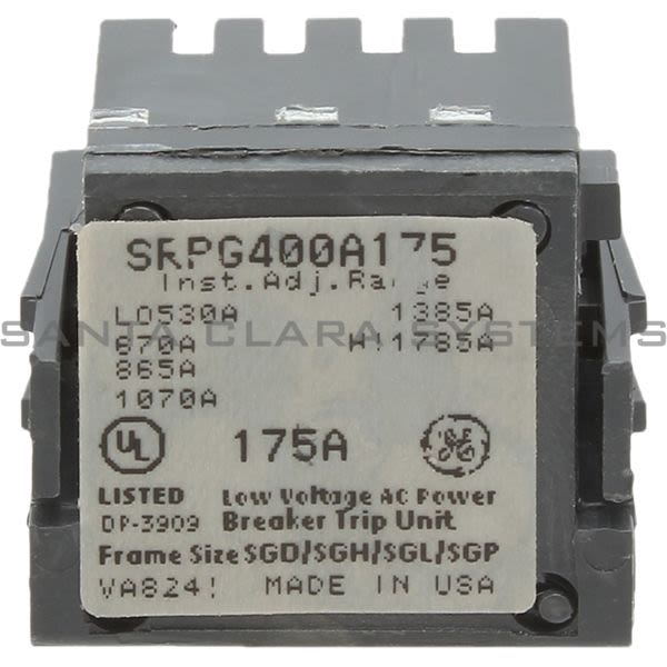 General Electric SRPG400A175 Rating Plug Product Image