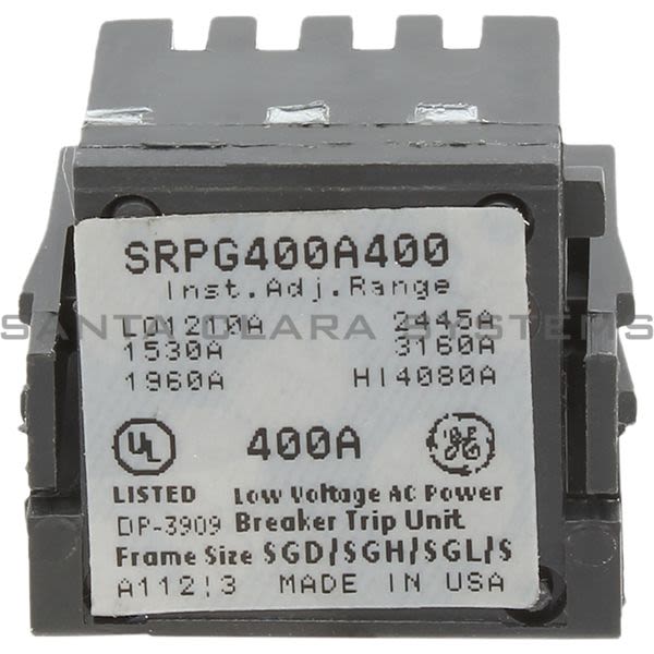 SRPG400A400 General Electric Circuit Breaker Rating Plug Santa Clara
