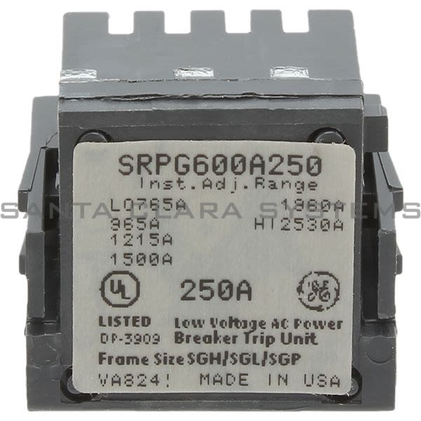 General Electric SRPG600A250  Rating Plug Product Image