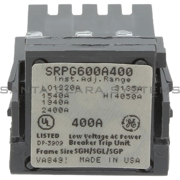 General Electric SRPG600A400 Rating Plug Product Image