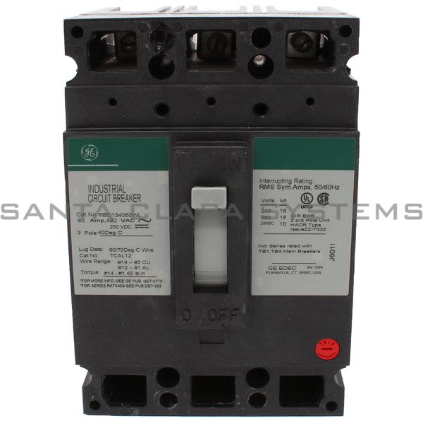General Electric TED134060WL Circuit Breaker Product Image