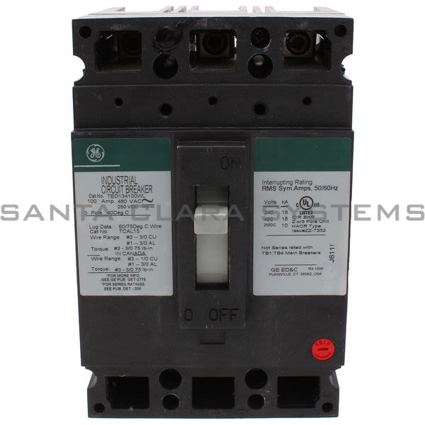 General Electric TED134100WL  Circuit Breaker Product Image