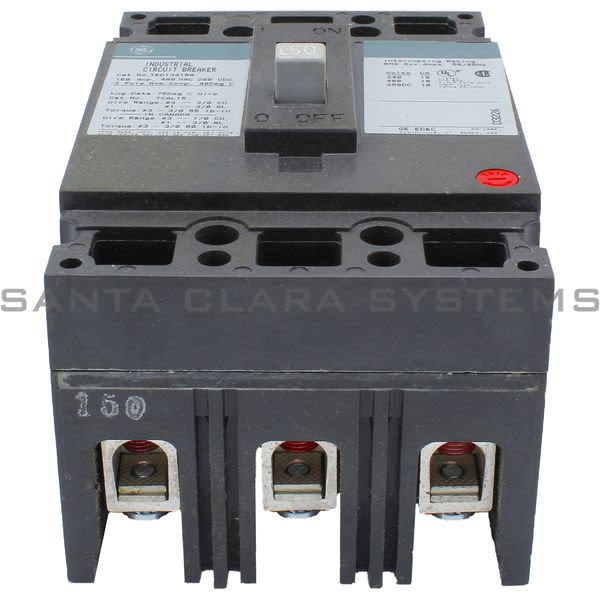 General Electric TED134150WL Circuit Breaker 150AMP 3 Pole 480VAC w/Lugs Product Image