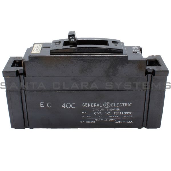 General Electric TEF113020  Circuit Breaker 20Amp 1Pole 277Vac Product Image