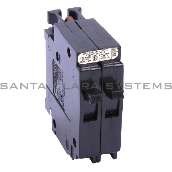 QT12020 Gould Circuit Breaker EqT 2 Pole 120/240VAC 20amp Santa