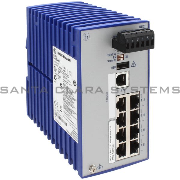 Hirschmann RS20-0800T1T1SDAPHH08.0.01  Rail Switch Product Image