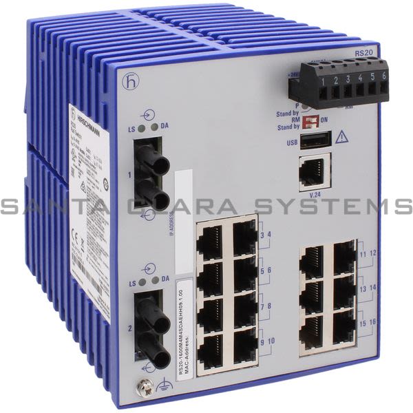 Hirschmann RS20-1600M4M4SDAEHH09.1.00 Managed Ethernet Rail Switch Product Image