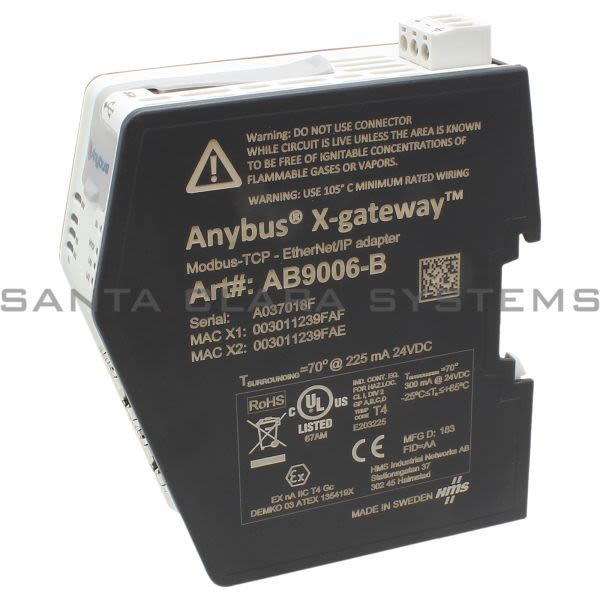 AB9006-B Hms Networks Modbus-TCP EtherNet/IP Adapter | Anybus X-Gateway ...