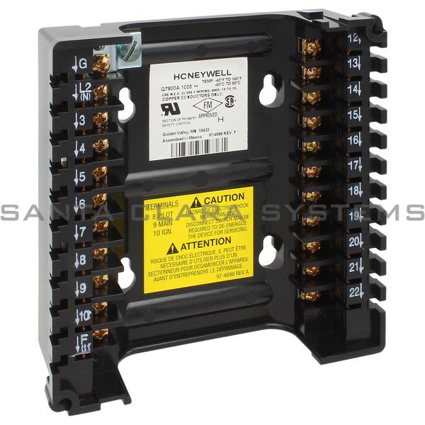 Honeywell Q7800A1005 Burner Control Subbase Product Image