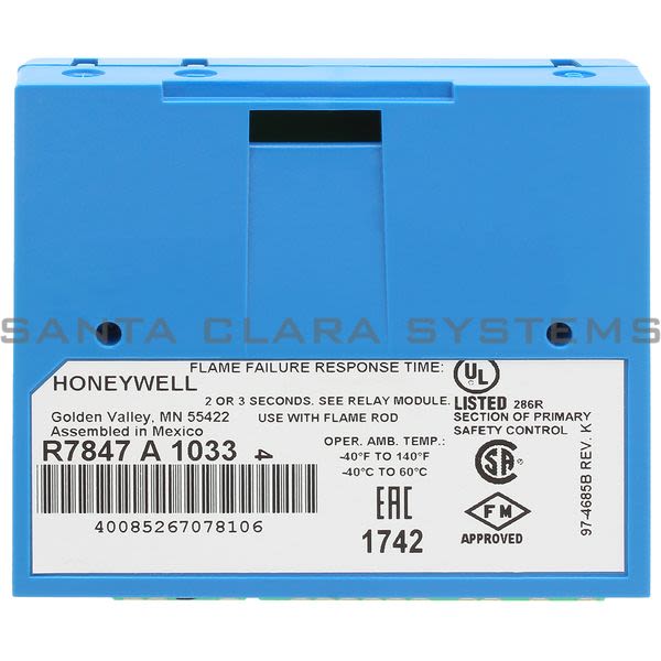 Honeywell R7847A 1033  Flame Amplifier Product Image