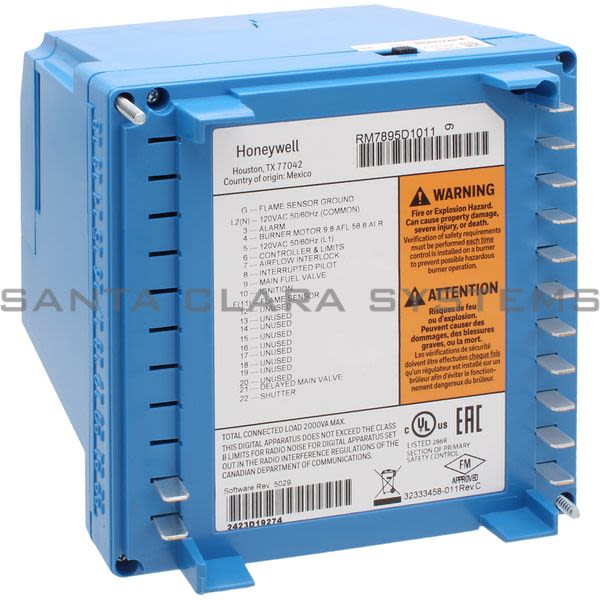 Honeywell RM7895D1011 Primary Burner Relay Control Module Product Image