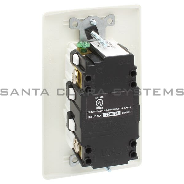 Hubbell GFRST20W GFCI Commercial Self Test 20A 125V White Product Image