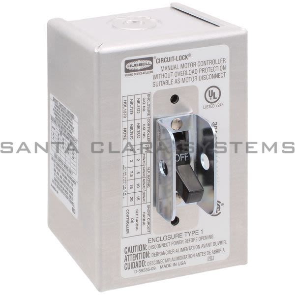 Hubbell HBL1379 Motor Disconnect Toggle Switch Product Image