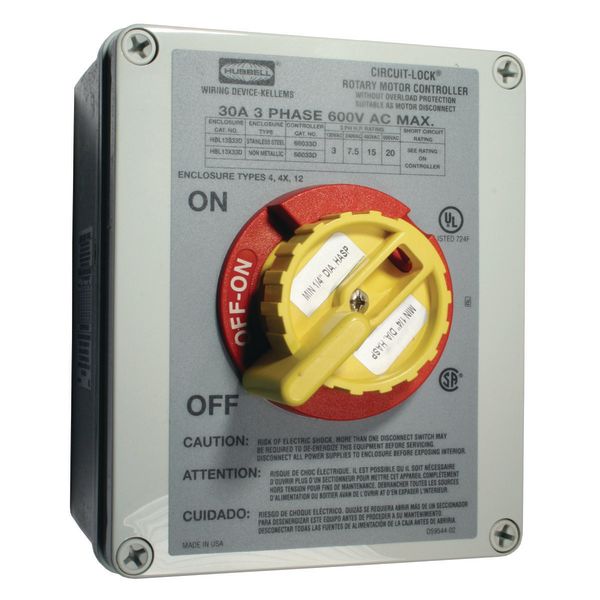 Hubbell HBL13X33D Control Product Image