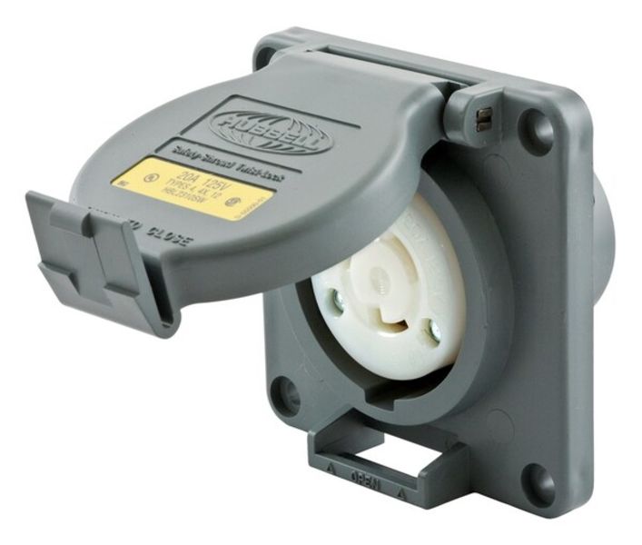 Hubbell HBL2310SW Twist-Lock Watertight Safety-Shroud Receptacle Product Image