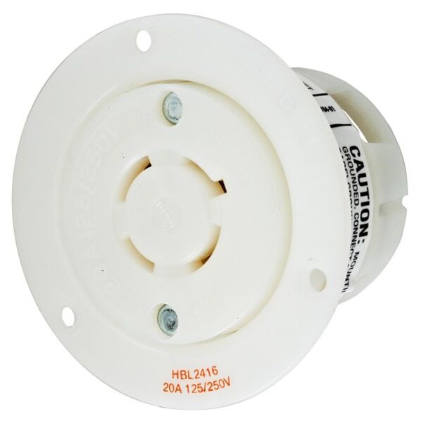 Hubbell HBL2416 Twist-Lock Flanged Receptacle Product Image