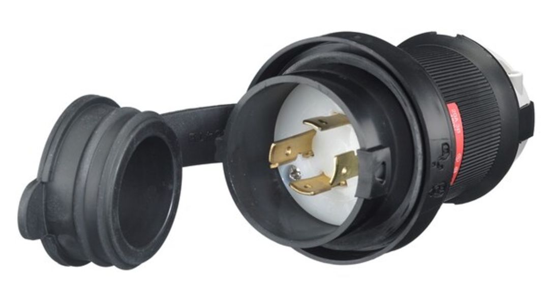 Hubbell HBL2431SW Twist-Lock Watertight Safety-Shroud Plug Product Image