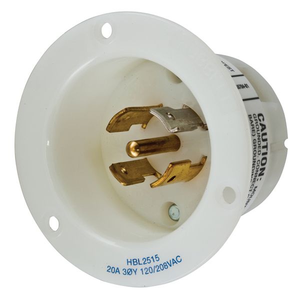 Hubbell HBL2515 Receptacle Flanged Inlet Product Image