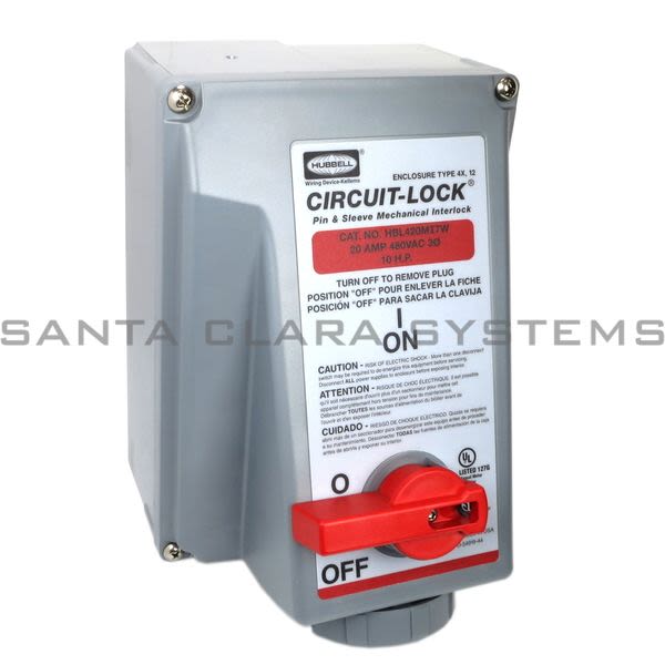 Hubbell HBL420MI7W Pin and Sleeve Mechanical Interlock | CIRCUIT-LOCK Product Image