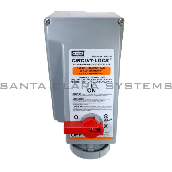 Hubbell HBL460MI12WR Mechanical Interlock | Circuit-Lock Product Image