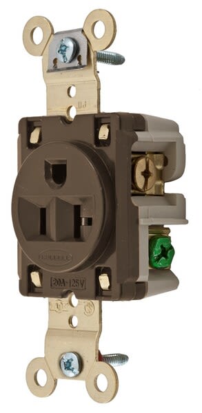 Hubbell HBL5361  Heavy Duty Specification Grade Single Receptacle Product Image
