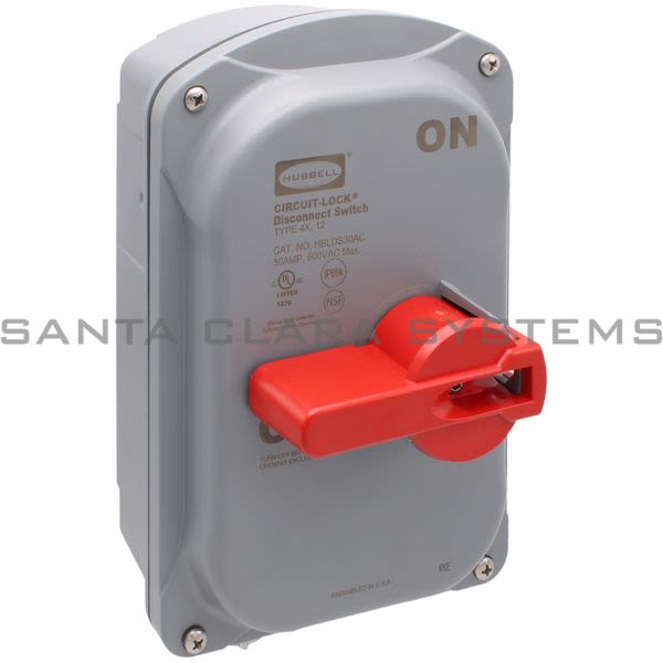 Hubbell HBLDS30AC Industrial Grade Motor Disconnect Product Image