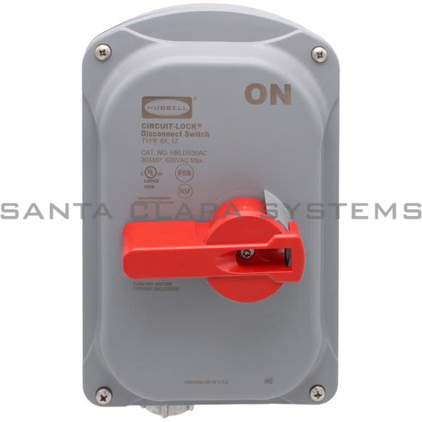 Hubbell HBLDS30AC Industrial Grade Motor Disconnect Product Image