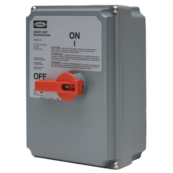 Hubbell HBLDS6AC Enclosed Disconnect Switch Product Image