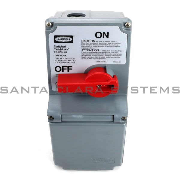 Hubbell SE2720A  Switched Twist-Lock Enclosure Product Image
