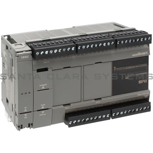 Idec FC6A-C40P1CE 40IO CPU 24VDC Trans. Source Product Image