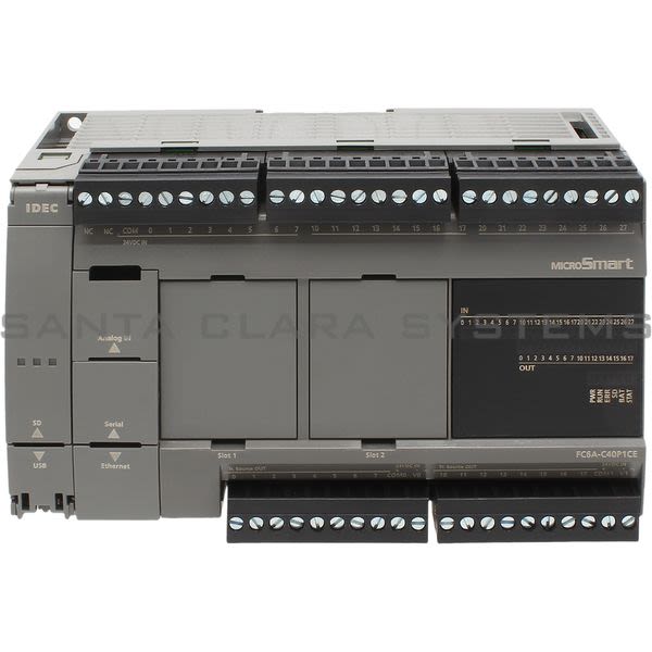 Idec FC6A-C40P1CE 40IO CPU 24VDC Trans. Source Product Image