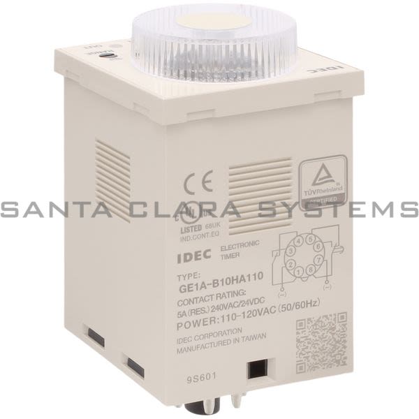 Idec GE1A-B10HA110 Timer 8-pin Plug-In DPDT 5A Product Image