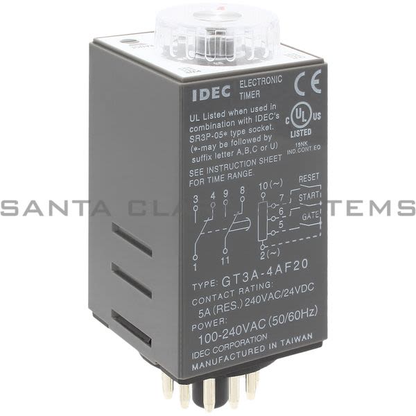 Idec GT3A-4AF20  Timer 11-pin Plug-In DPDT 5A Product Image