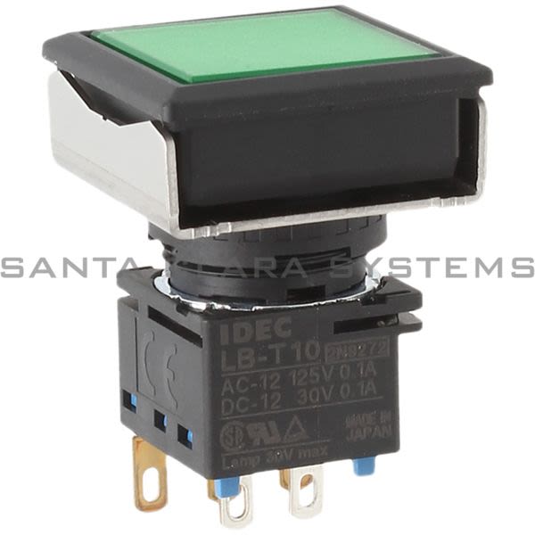 Idec LBW7L-M1T14G Illuminated Green Push Button Product Image
