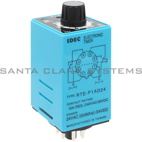 Idec RTE-P1AD24 Timer 8-pin Plug-In DPDT 10A Product Image
