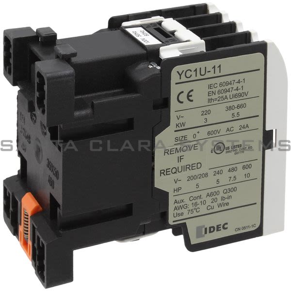 Idec YC1U-11A120 Contactor IEC 11A 120VAC coil Product Image