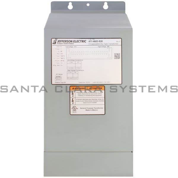 Jefferson Electric 411-4603-930 Transformer Product Image